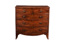 A Regency mahogany bowfront chest of drawers