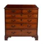 A George III mahogany chest of drawers