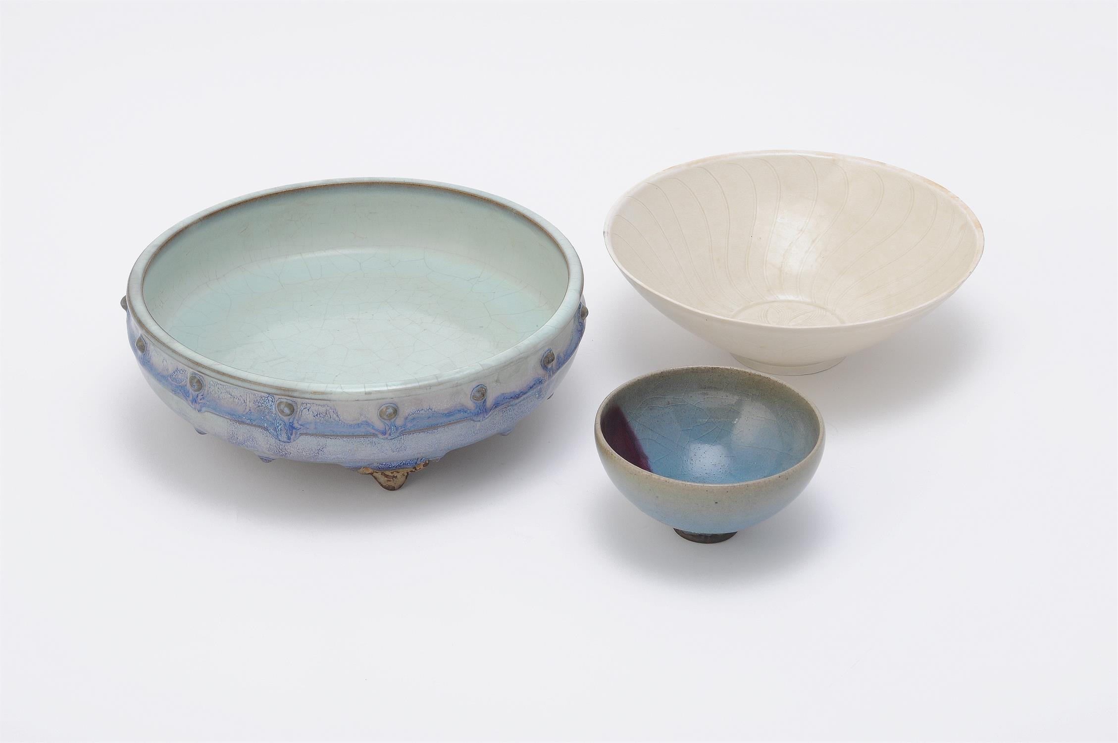 A Chinese Jun style 'Number Three' tripod 'narcissus' bowl - Image 2 of 7