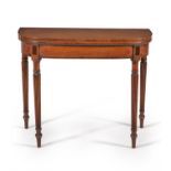 Y A Regency mahogany and rosewood banded card table