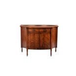 A mahogany and crossbanded side cabinet