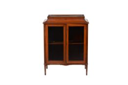 An Edwardian satinwood display cabinet