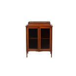 An Edwardian satinwood display cabinet