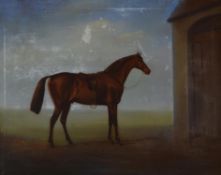 British School (20th century), Study of a horse in a landscape; study of a horse in a stable