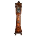 A Dutch marquetry eight-day longcase clock with moonphase and automaton