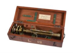 A surveyor's level in a mahogany case