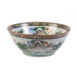 A Cantonese 'Landscape' bowl