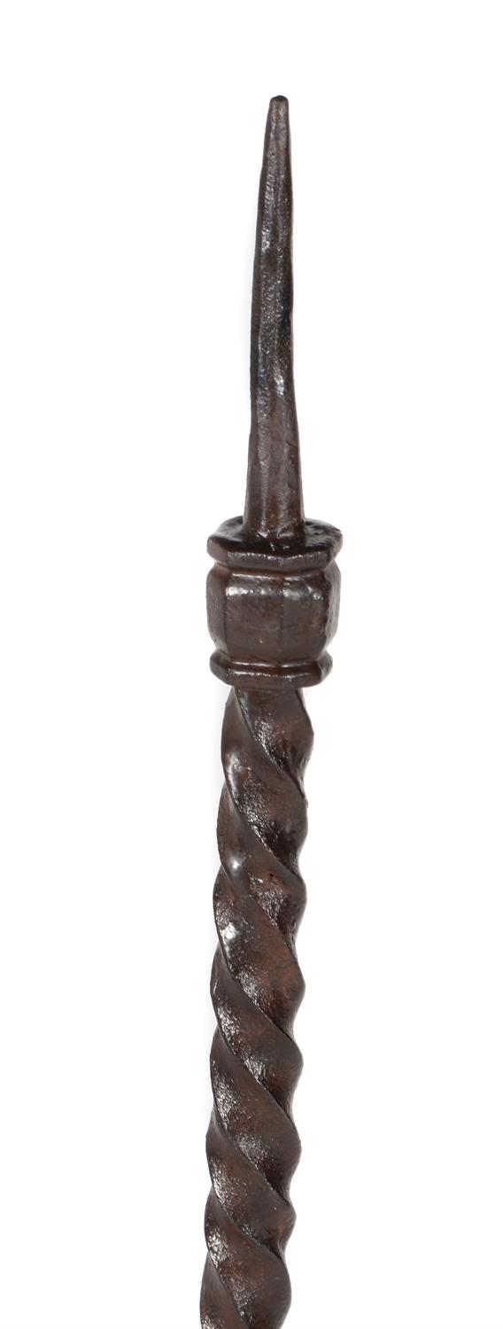 A Continental iron and limestone pricket candlestick - Image 3 of 3