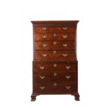 A George III mahogany chest on chest