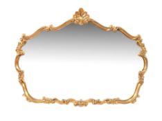 A Belgian giltwood wall mirror in George III taste