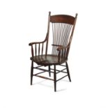 An American ash comb back armchair