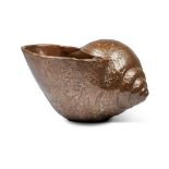 A PATINATED BRONZE CONCH FORM WINE COOLER, BY A MODERN GRAND TOUR