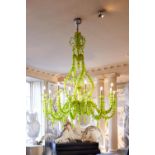 A MURANO GLASS SIXTEEN LIGHT CHANDELIER, BY BAROVIER & TOSO