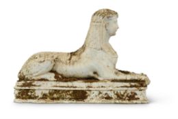 A PLASTER MODEL OF A SPHINX, EARLY 20TH CENTURY