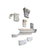 A COLLECTION OF TEN ASSORTED PLASTER ARCHITECTURAL MOULDINGS, 19TH AND 20TH CENTURY