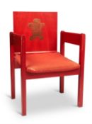 AN ARMCHAIR FROM THE INVESTITURE OF THE PRINCE OF WALES