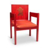 AN ARMCHAIR FROM THE INVESTITURE OF THE PRINCE OF WALES