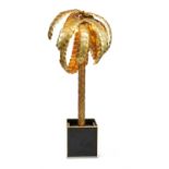 A GILT METAL MODEL OF A PALM TREE MANNER OF MAISON JANSEN