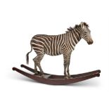 Y [Taxidermy] 'THE ORIGINAL AYNHOE ROCKING ZEBRA' BY JAMES PERKINS