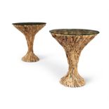 A PAIR OF PEDESTAL OCCASIONAL TABLES, BY A MODERN GRAND TOUR