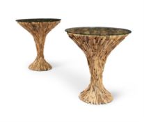 A PAIR OF PEDESTAL OCCASIONAL TABLES, BY A MODERN GRAND TOUR