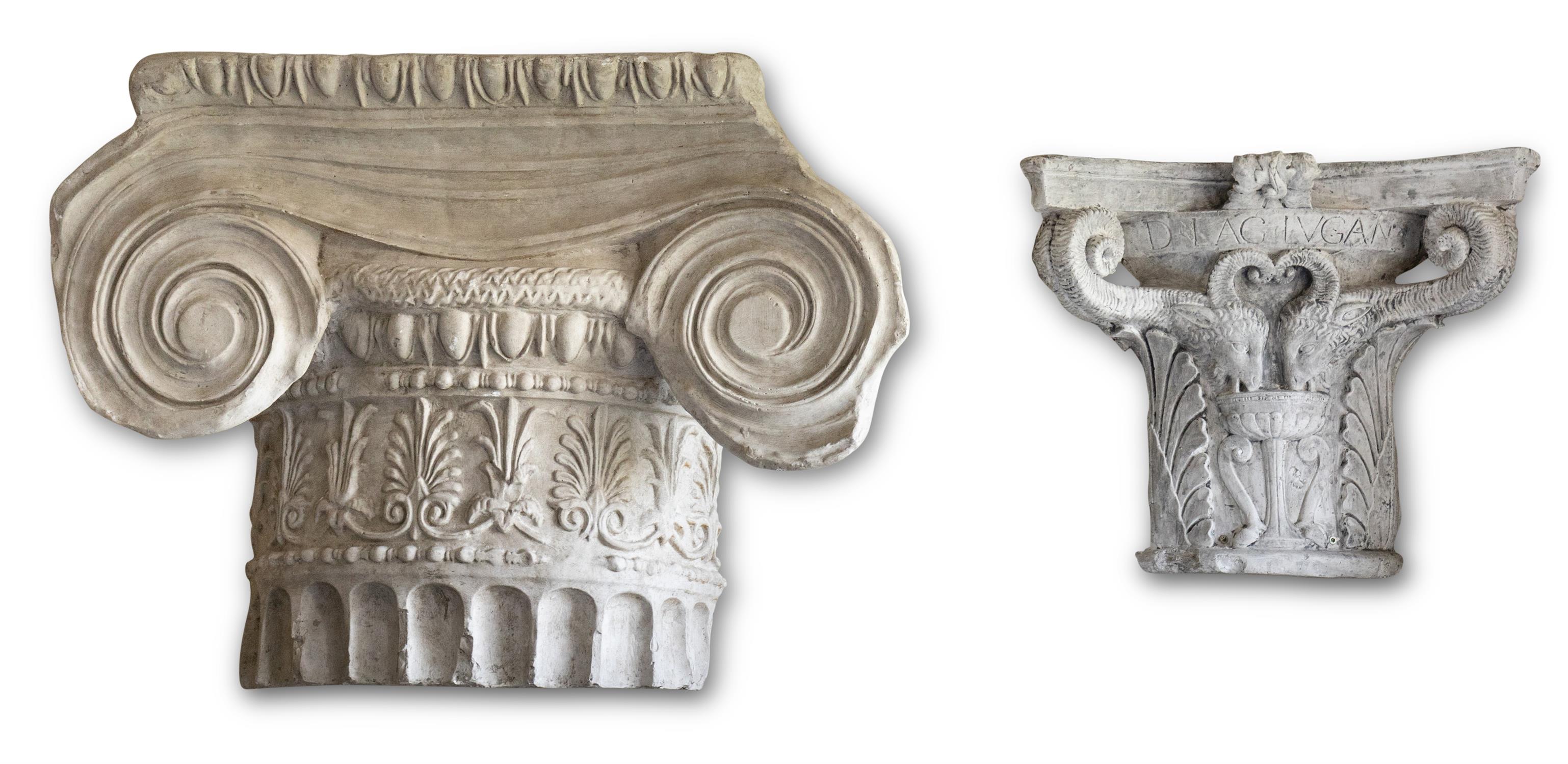 FIVE VARIOUS PLASTER ARCHITECTURAL MOULDINGS