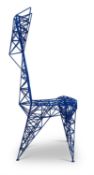 A BLUE FLOCK 'PYLON' CHAIR, BY TOM DIXON (B. 1959)