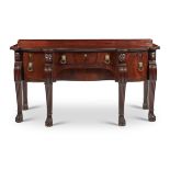 A GEORGE IV CARVED MAHOGANY SIDEBOARD, CIRCA 1825