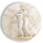 A PLASTER CIRCULAR RELIEF, 20TH CENTURY