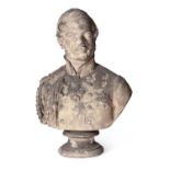 A VICTORIAN PLASTER BUST OF PRINCE ALBERT, LATE 19TH CENTURY