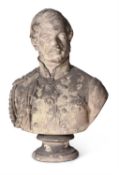 A VICTORIAN PLASTER BUST OF PRINCE ALBERT, LATE 19TH CENTURY