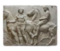 A VICTORIAN PLASTER SECTION FROM THE PARTHENON FRIEZE