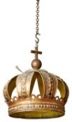 A GILT PAINTED METAL MODEL OF A CORONET, 19TH CENTURY