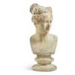 A PAINTED PLASTER BUST OF PAOLINA BORGHESE AFTER ANTONIO CANOVA (1757-1822)