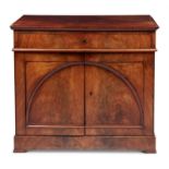 A LOUIS PHILIPPE MAHOGANY SIDE CABINET, CIRCA 1850