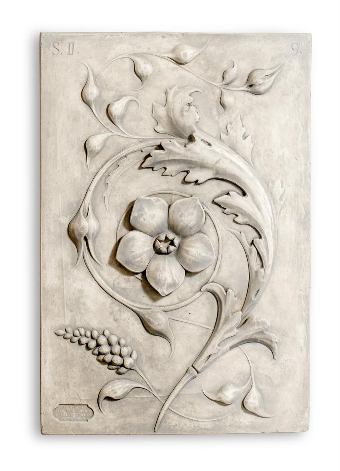 A SET OF FOUR GERMAN PLASTER PANELS, PROBABLY CIRCA 1900 - Image 5 of 10