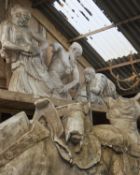 FOUR PLASTER CASTS FROM THE WEST PEDIMENT OF THE TEMPLE OF ZEUS