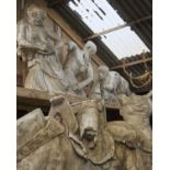 FOUR PLASTER CASTS FROM THE WEST PEDIMENT OF THE TEMPLE OF ZEUS