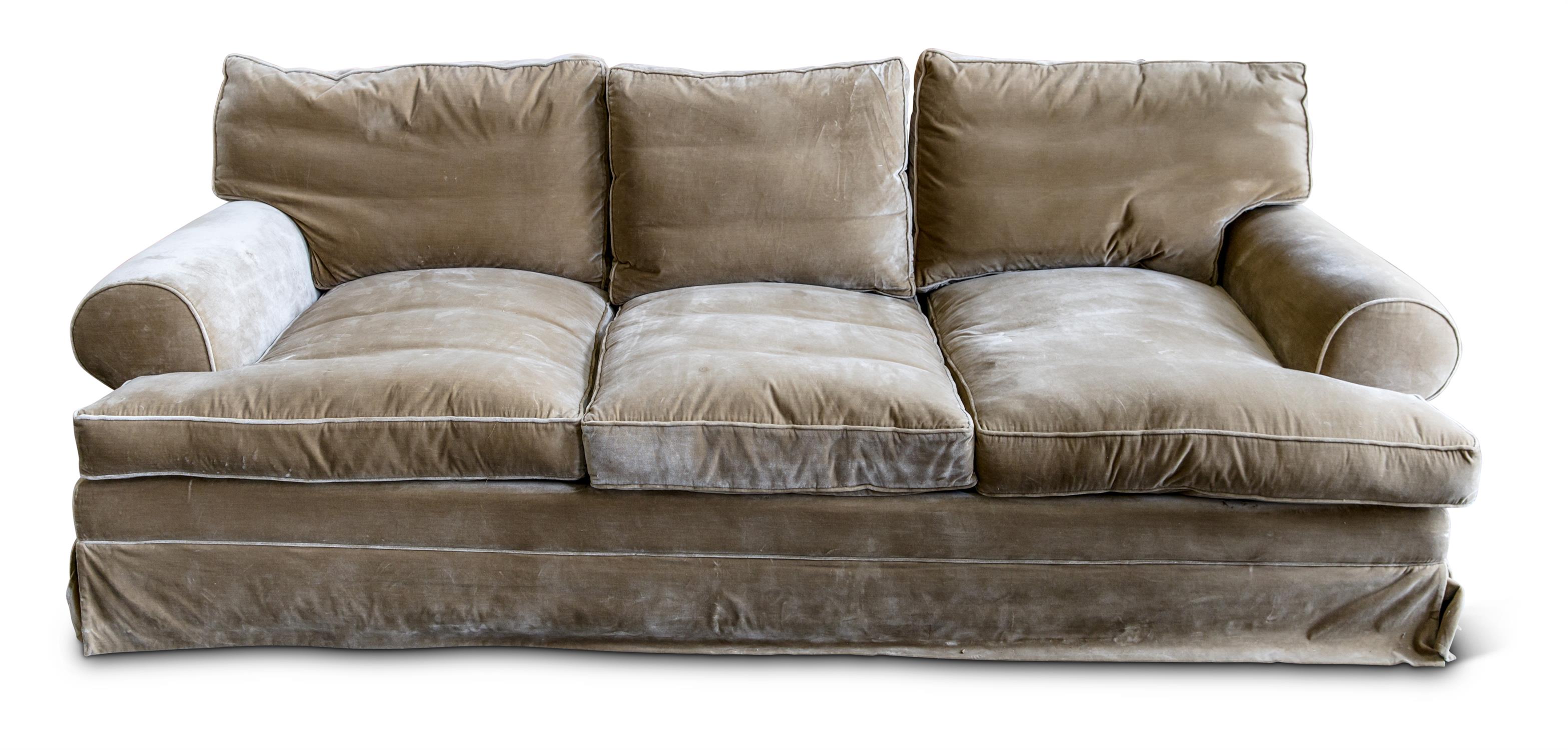 A PAIR OF LARGE THREE-SEATER SOFAS - Image 3 of 3