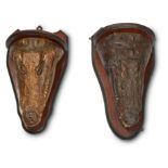 [Taxidermy] A COMPANION PAIR OF CROCODILE HEAD WALL BRACKETS