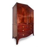 A REGENCY MAHOGANY LINEN PRESS, CIRCA 1815