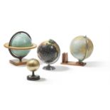 A COLLECTION OF A CELESTIAL AND THREE TERRESTRIAL GLOBES