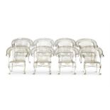 EIGHT VICTORIAN STYLE WIRE CHAIRS