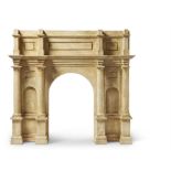 A PLASTER ARCHITECTURAL WALL MOUNT, CLASSICAL ARCH