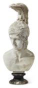 A PLASTER BUST OF ACHILLES AFTER THE ANTIQUE, 20TH CENTURY