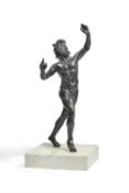 A PATINATED BRONZE MODEL OF THE DANCING FAUN, 20TH CENTURY