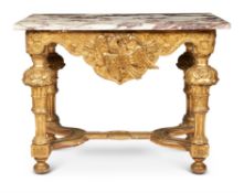 A GILTWOOD SIDE TABLE IN GEORGE II STYLE, 19TH CENTURY