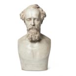 A PLASTER PORTRAIT BUST OF CHARLES DICKENS