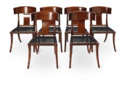 A SET OF 6 REGENCY STYLE MAHOGANY DINING CHAIRS