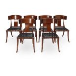 A SET OF 6 REGENCY STYLE MAHOGANY DINING CHAIRS